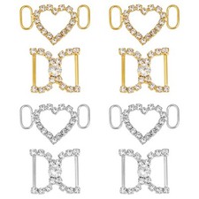 Sneaker Charms 8pcs Shoelaces Charms 2 Styles Metal Shoe Clips Heart D Shape ...