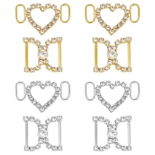 Sneaker Charms 8pcs Shoelaces Charms 2 Styles Metal Shoe Clips Heart D Shape ...