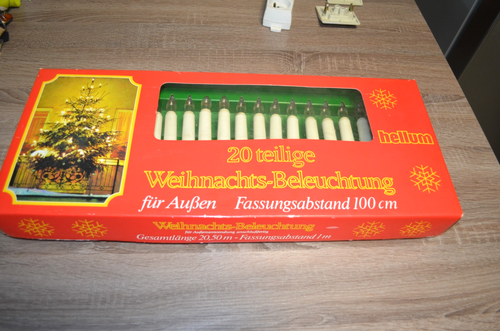 Guirlande électrique Ancienne Pour Sapin De Noël - 20 Lampes, Fixe (occasion)