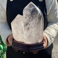 All 6.1LB Natural Clear Quartz Obelisk Crystal Double Point Healing C1986