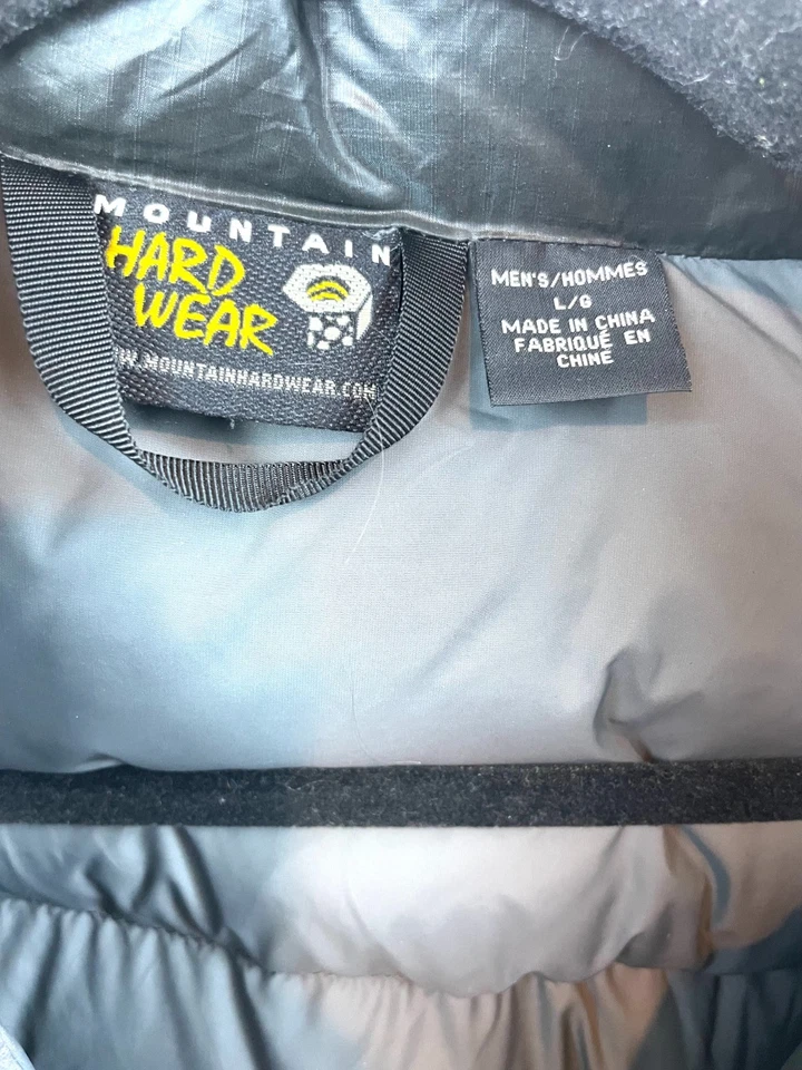 Chaqueta negra acolchada Mountain Hardwear para hombre 90 % plumón/10 % pluma talla L Foto 3 de 4