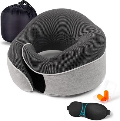 Travel Neck Pillow Chin Support Pillow Adjustable 100% Pure Memory Foam Pillow