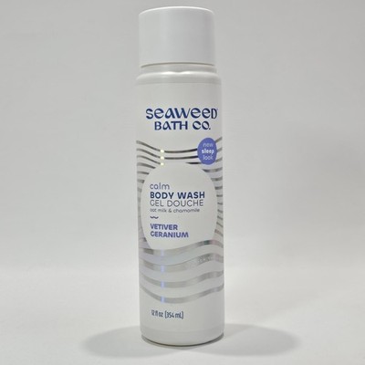 Seaweed Bath Co Calm Body Wash Shower Gel Vetiver Geranium - 12 FL Oz
