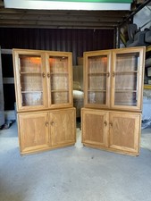 Pair Of Ercol Cabinets And Display Cases. 4 Piece Windsor Set 1052 1013