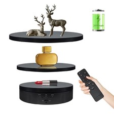 ZLMONDEE Remote Motorized Rotating Display Stand Turntable Black