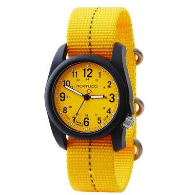 BERTUCCI DX3 Plus Watch | Pro Yellow Dial | Pro Yellow with Black Dash Line Band