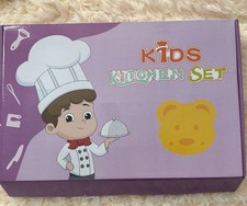 28PCS Montessori Kids Kitchen SafeKnife Set Cutting Board Crinkle Cutters Etc
