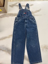 Tommy Hilfiger Kids Size 6 Denim Overalls Color Block Vintage Label Adjustable