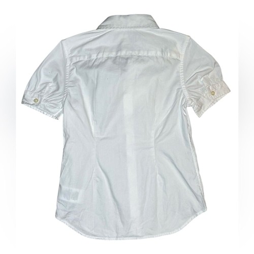 NEW Ralph Lauren Classic White Button-Down Shirt Little Girls 7 Puff Sleeve - Bild 2 von 6