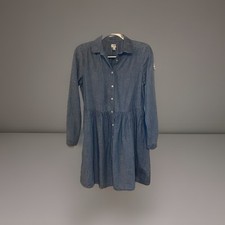 J.crew women’s long sleeves 1/2 button front denim dress with pockets size 2 🌺