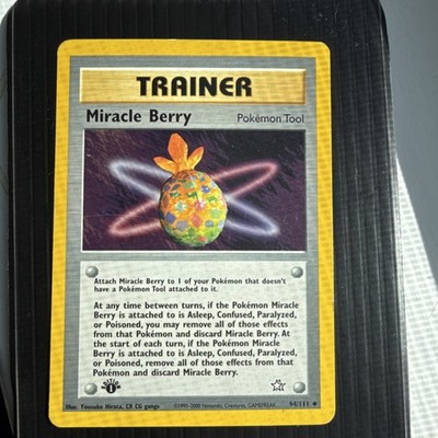 Pokémon Trainer Miracle Berry Neo Genesis 94/111 Uncommon 1st Edition 2000