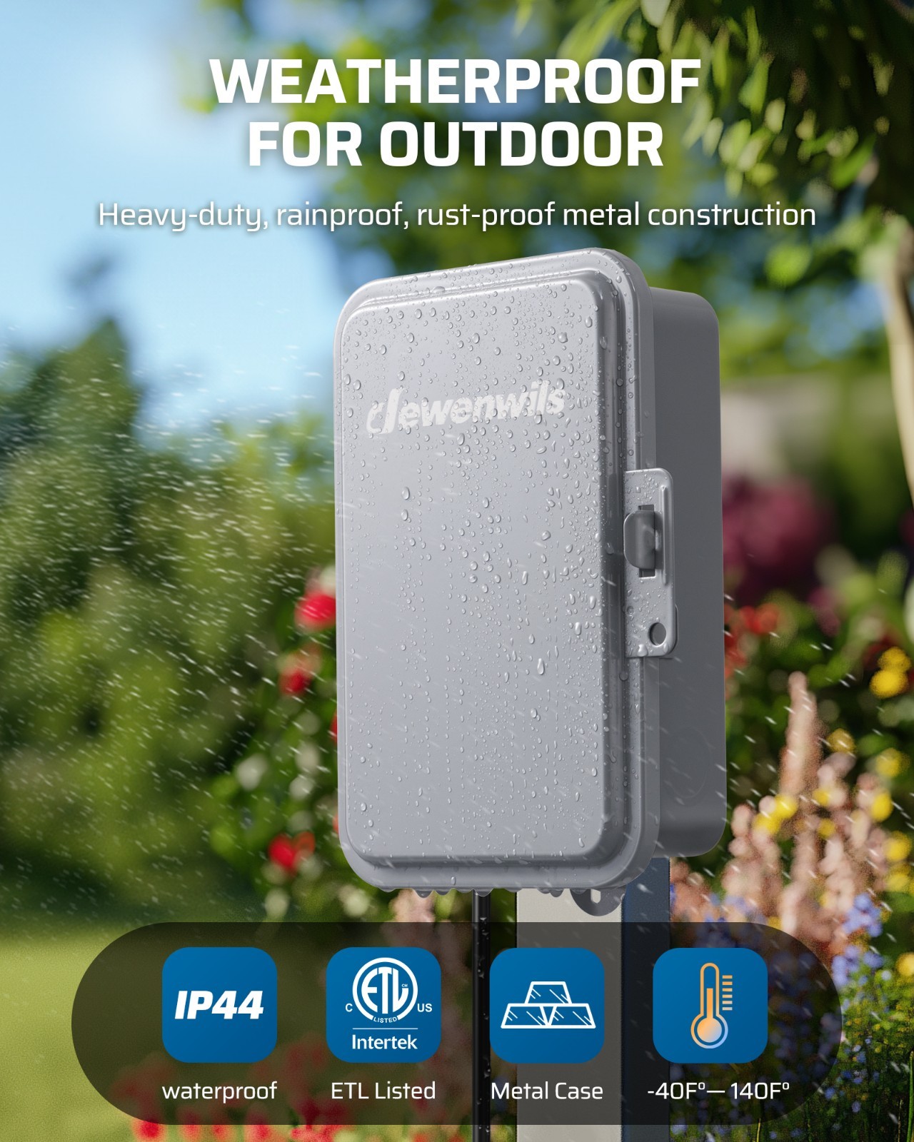 Outdoor 240V Timer Switch 40A Mechanical 24 Hour for Pool Pump Water Heater