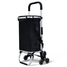 Stair-Climbing 6-Wheel Trolley with 58L Insulated Bag - Easy Storage & Transport