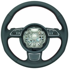 Leder Lenkrad für Audi A6 4G A7 C7 A1 8X A8 D4 neu bezogen mit Schaltwippen