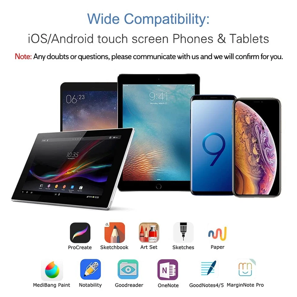 Active Stylus Pen Compatible for iOS&Android Touch Screens, Pencil with Dual ... - Image 4 of 4