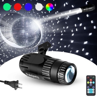 Disco Ball Spotlight, Palujorty 15W Multicolor Pinspot Light with 65'' Black 