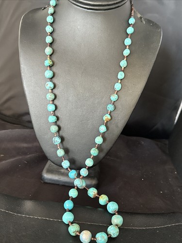 Native Navajo 30" Türkis Muschel Heishi Sterlingsilber Perlen Halskette 15087 - Bild 5 von 16