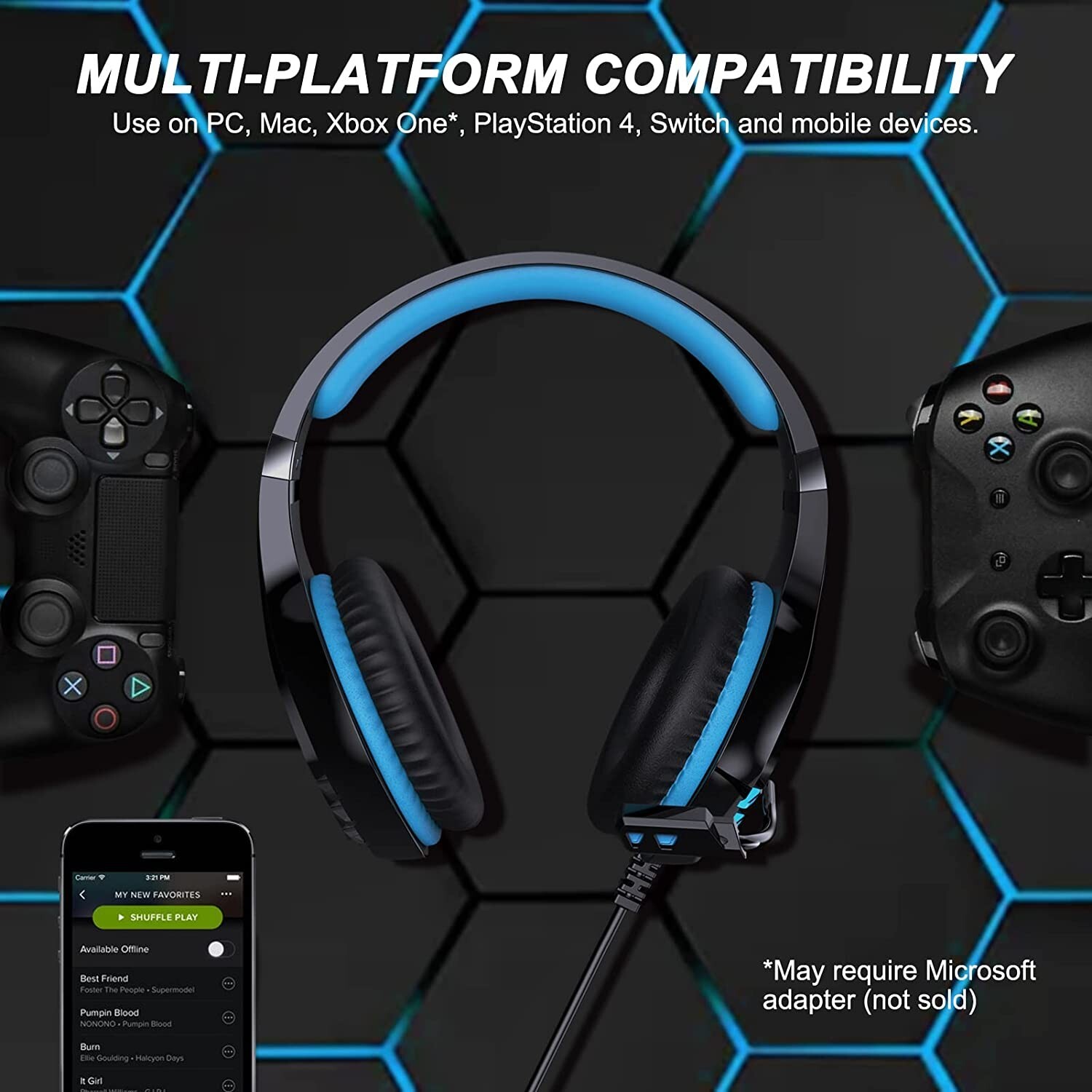 CASCOS AURICULARES CON micrófono gaming para Ps4 Nintendo Switch XBOX-One  PC EUR 23,90 - PicClick FR