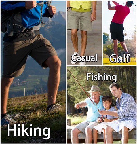 Men's Lightweight Cargo Shorts Quick Dry Work Stretch Hiking Golf Fishing Shorts - Picture 8 of 47