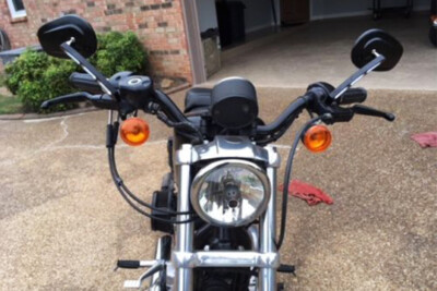 Edge Cut Stem Black Mirrors For Harley Road Glide / Electra Glide