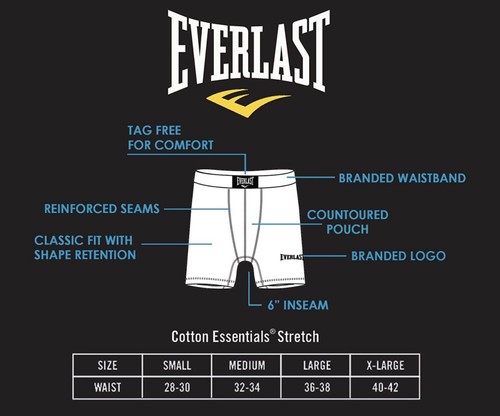 3 pc Everlast Men Boxer Briefs Soft Underwear Navy Blue Black Grey Medium 32-34 - Picture 7 of 10