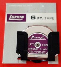 NOS NEW LUFKIN C926 MEZURALL Chrome CLAD Tape Measure RULE 6ft 6 Foot Purple