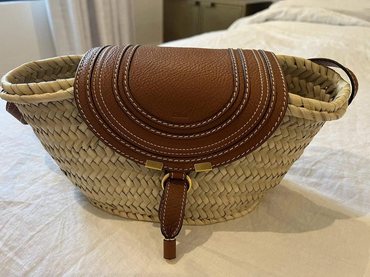 Chloe Marcie Straw Bag shoulder Or Crossbody new