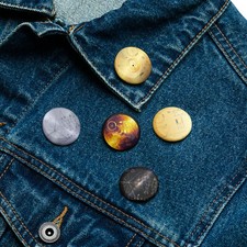NASA Voyager 1 Disco Golden Record — Juego de botones de pin espacial (5 artículos), 1,25′′