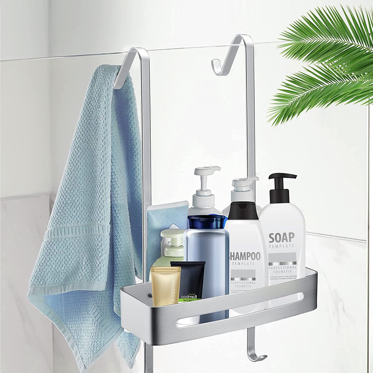 Organizer Da Doccia In Rete - Confezione Da 2, 7 Tasche, Ganci Metallici, 76x36 Cm, Per Shampoo E Saponi
