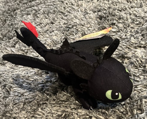 NWT Dreamworks Spinmaster Toothless How To Train Your Dragon Plush Doll Toy 9"