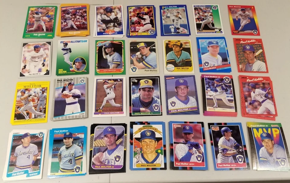 ENORME MLB 500 cartões de beisebol lote de time: Milwaukee Brewers HoFers RCs inserções de estrelas! - Imagem 4 de 4