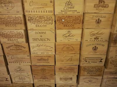 MARKED SECONDS 6 BOTTLE SIZE FRENCH WOODEN WINE CRATE BOX HAMPER STORAGE..