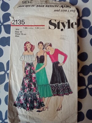 Komplette Taille 76 cm Vintage Nähmuster Stil 2135