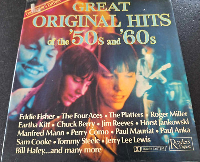 GREAT ORIGINAL HITS OF THE '50s AND '60s BOX 6 x CASSETTES / RD - RDC 90161