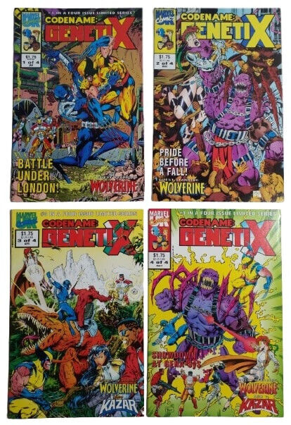Codename: Genetix # 1 2 3 4 (1993  Marvel UK) - Complete   w/ Wolverine & Ka-Zar