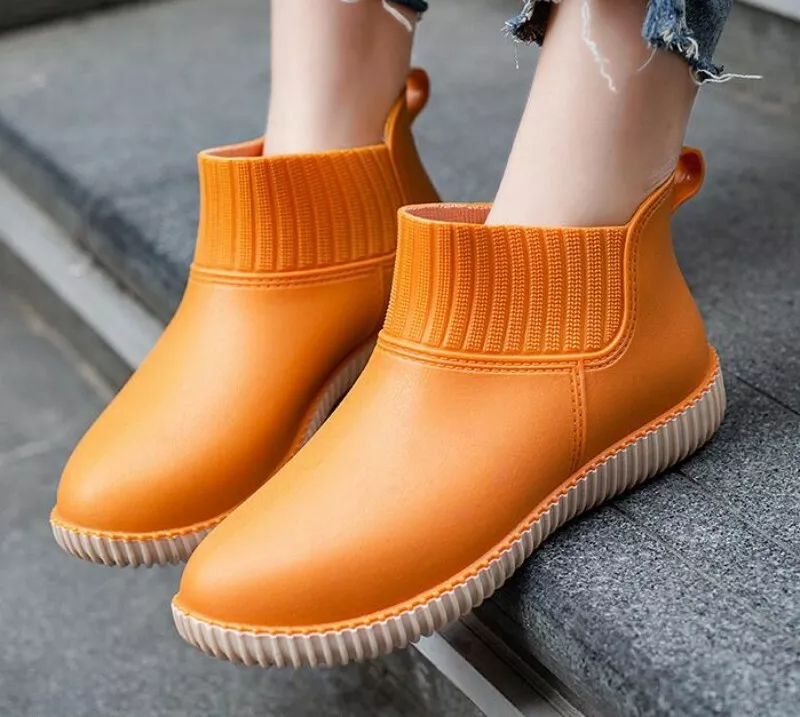 Fashion Rain Boots Women Short Ankle Rain Boots waterproof non slip rubber shoes