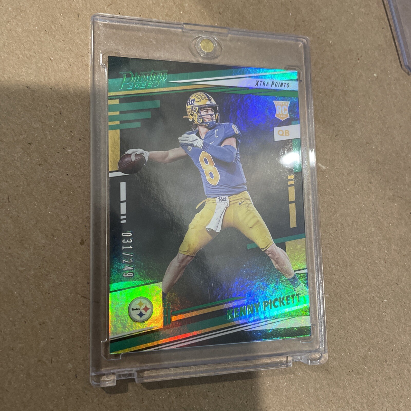 2022 Prestige KENNY PICKETT RC Green Xtra Points #’d/249 Rookie #301 Steelers