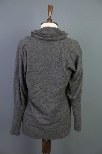 BRUNELLO CUCINELLI Cashmere Gray Lagenlook Knit Cape Cardigan Sweater Size M - Picture 8 of 17