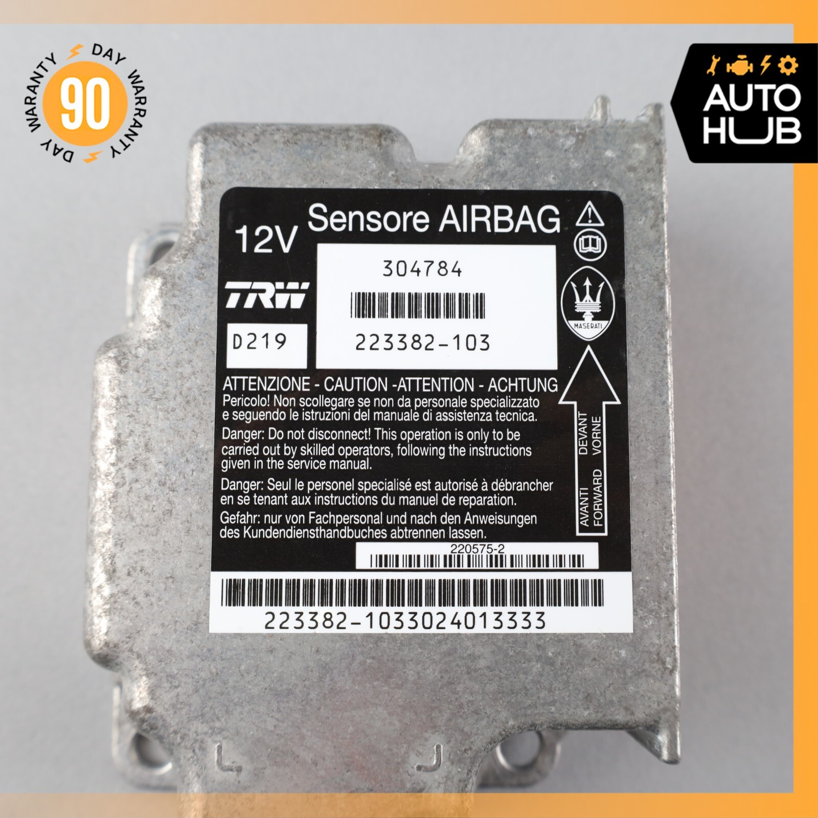 Maserati Granturismo M145 Convertible Airbag Air Bag SRS Control Module Unit OEM