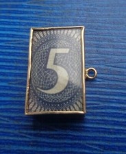 Bracciale Charm Oro Cinque Lire Emergenza Soldi Charm 9ct hm 1967 Londra £5