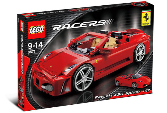 NEW Lego RACERS 8671 Ferrari 430 Spider 1:17 SEALED 673419079174| eBay