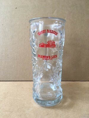 Vintage DIAMOND LIL'S ''HOWDY PARDNER'' Large Glass Boot Mug, Salt Lake City, UT