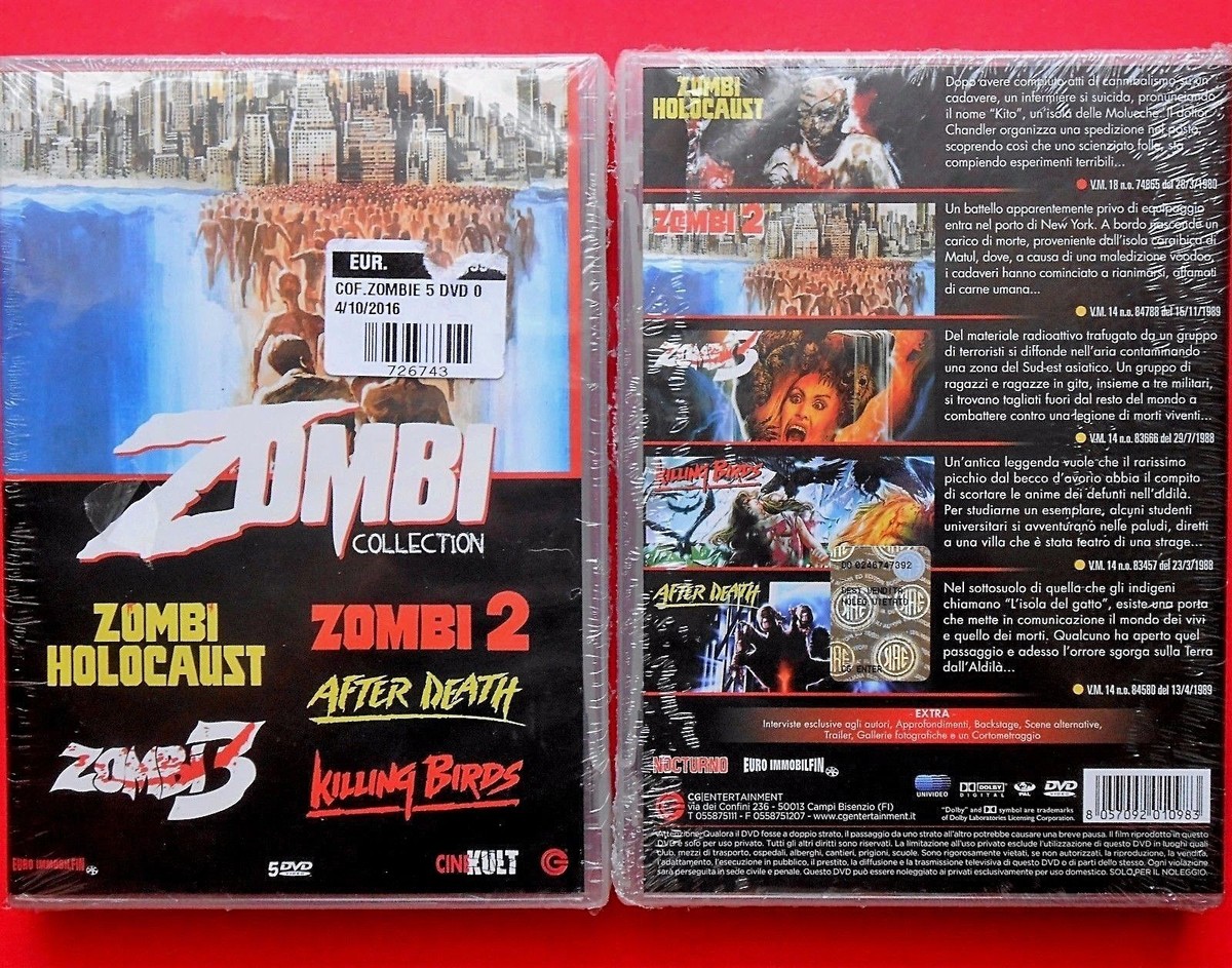 Zombie Zombi Collection Box Set 5 DVD Zombie Holocaust After Death