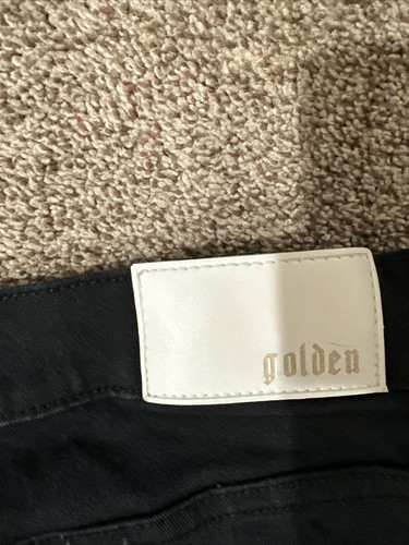 Golden Los Angeles Mens Sz 34 Graphic Skinny Denim Jeans Streetwear - 第 7/7 張圖片
