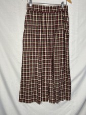 Vintage 70s Orvis Plaid Pleated Skirt 10 Midi A Line