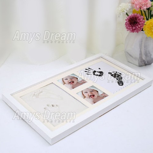 Baby Handprint Footprint Picture Frame Clay Kit Newborn Prints Ink Gift MEL - Picture 4 of 8