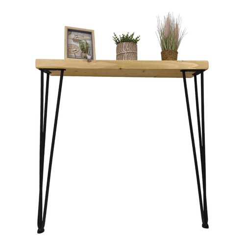 Rustic Console Table Radiator 145mm Hairpin 3R 860mm Light Oak - Picture 14 of 95