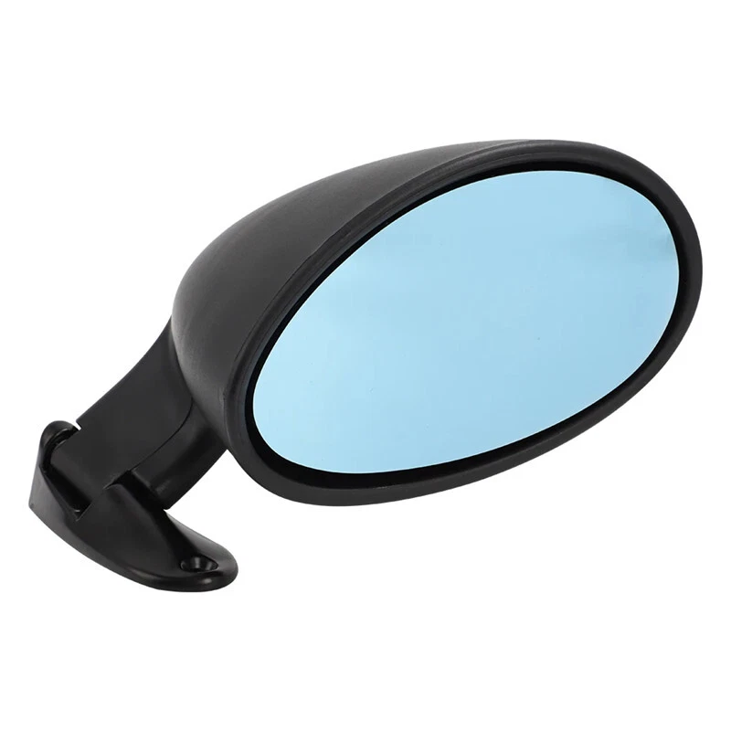 Espejo retrovisor universal clásico vintage negro brillante para coche Foto 3 de 4