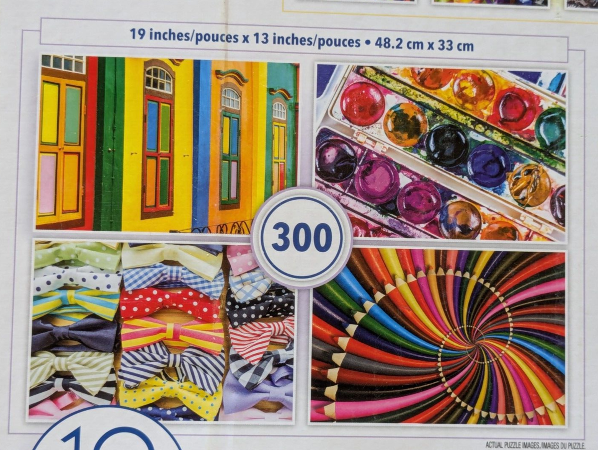 Cardinal 12 (Twelve) Puzzle Set 500/300/150 pieces Colorful/Bright