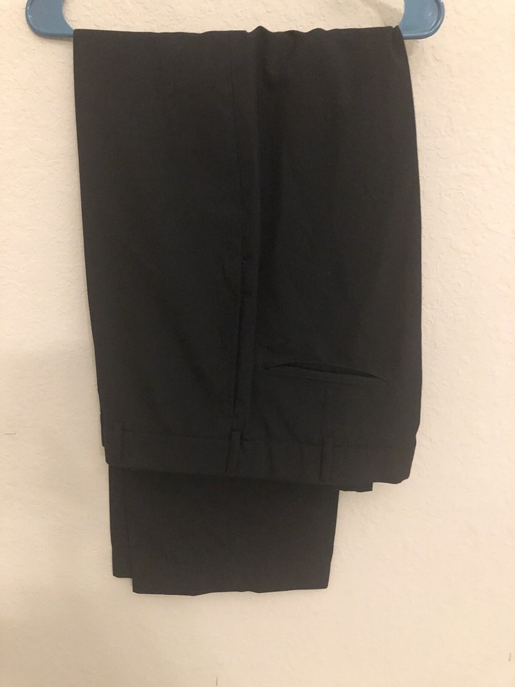 DSCP Flat Front Pants Men Size 36XL Athletic Black Uniform